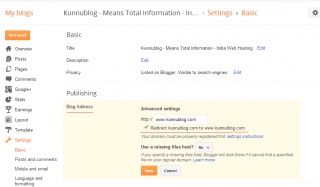 blogger setting